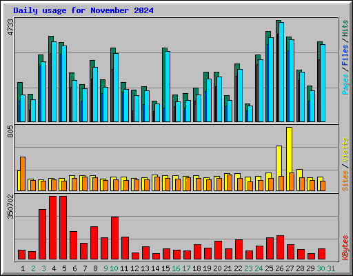Daily usage for November 2024