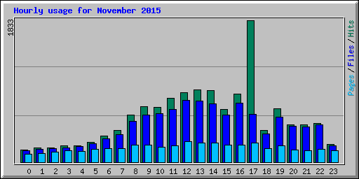 Hourly usage for November 2015