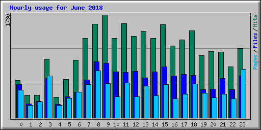 Hourly usage for June 2018