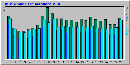 Hourly usage for September 2020