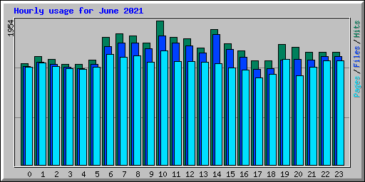 Hourly usage for June 2021