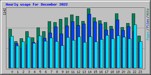 Hourly usage for December 2022