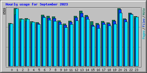 Hourly usage for September 2023