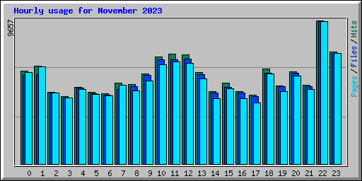 Hourly usage for November 2023