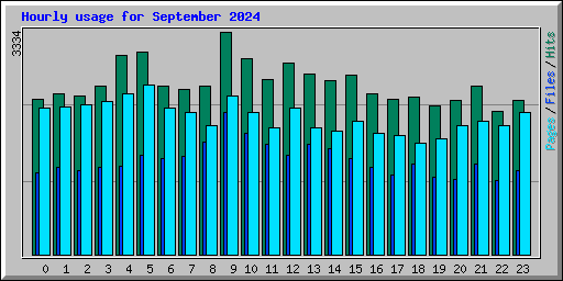 Hourly usage for September 2024