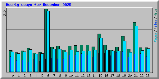 Hourly usage for December 2025