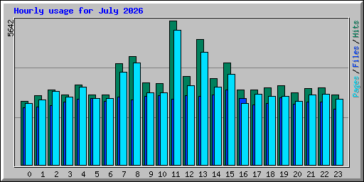 Hourly usage for July 2026